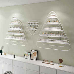 Estante Triangular para Esmaltes de Uñas, Soporte de Exhibición para Manicura, Estante Colgante de Pared, de Hierro Forjado, para Tiendas de Uñas - Product Image 6