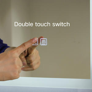 Miroir de salle de bain intelligent en verre trempé LED durable, miroir de salle de bain intelligent étendu avec lumières LED, anti-buée - Product Image 4