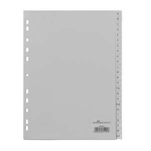 DURABLE - 6508-10 <b>Divider</b> <b>A4</b> 24-key A-Z with pre-printed PPL ridges, grey - EAN 4005546611013 ORGANIZATION AND FILING PRODUCTS - Product Image 1