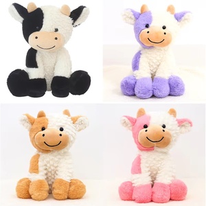 Juguete de vaca suave de moda 2025, peluche de vaca lechera barato con relleno de algodón PP y malla interior para alivio del estrés, empaquetado en OPP - Product Image 5