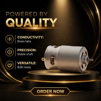 Motor DC Mini RS-360 24V Kecepatan Tinggi dengan Sikat Karbon, Mesin Listrik Magnet Permanen untuk Mainan, Pengering Rambut, Bor, Alat DIY
