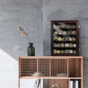 Factory Wholesale Black Challenge Coin <b>Display</b> Wood Wall Mount Cabinet Collection Challenge Coin <b>Display</b> <b>Case</b> - Product Image 3