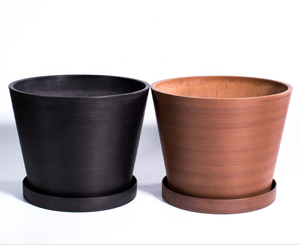 Maceta decorativa de plástico para interiores y exteriores, estilo piedra, macetas grandes para jardín, macetas de plástico de superficie lisa - Product Image 5