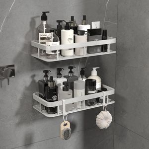 Estante de almacenamiento montado en la pared para baño <span class=keywords><strong>con</strong></span> ganchos adhesivos Estante Cesta en la cocina del baño - Product Image 2