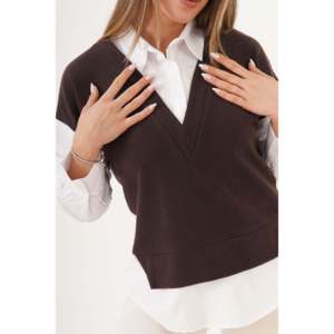 Blusas de Café Modernas al por Mayor, Camisas de Punto Transpirables para Uso Diario en la Oficina, Talla Única XS-XL, Decoración con Botones para Todos - Product Image 4