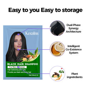 Joynna Silver Grey Sintético Permanente Salon Bio Bubble Hair <span class=keywords><strong>Color</strong></span> Champú para Hombres Black Sachet - Product Image 3