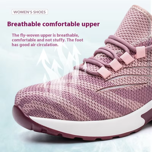 Scarpe di sicurezza per il tempo libero da donna di moda facili da indossare scarpe da lavoro Anti-caduta all'ingrosso con rete sportiva - Product Image 4