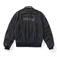 Veste d'hiver en cuir véritable pour homme, grande taille, avec fermeture éclair, logo sur le devant, coupe-vent, design décontracté pour l'extérieur, col mandarin