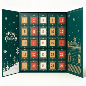 Christmas Advent Calendar <b>Gift</b> Box with Festive Design Reusable Eco Friendly Packaging for Candy Toys Jewelry and <b>Small</b> <b>Gifts</b> - Product Image 1