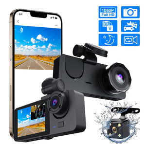 2 אינץ 'בד מסך Dashcam 1080p hd <span class=keywords><strong>140</strong></span> מעלות 3 עדשה הקלטת לולאה הקלטת רכב אחורי עמיד למים - Product Image 2