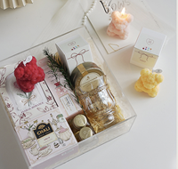 Lilin Aroma Mawar & Beruang dari Lilin Kedelai Buatan Tangan dengan Aroma Bunga untuk Natal, Hari Valentine & Acara Pernikahan
