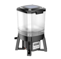 SUNSUN CFF-206 Distributeur automatique de nourriture pour aquarium, carpes koï, poissons rouges, crevettes, pour bassin de jardin, capacité 6 litres