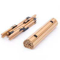 KingGear Table de camping pliante portable de luxe de style japonais Table de camping en bois mobilier d'extérieur pour pique-nique et barbecue