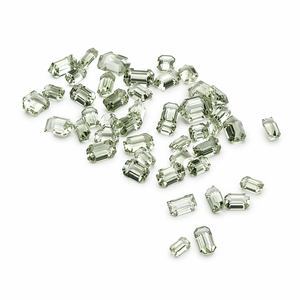 Piedras de Cuarzo Amatista Verde Talladas en Forma de Escalón, Piedras Preciosas Naturales Sueltas para Joyería, Cristal Curativo y Decoración - Product Image 3