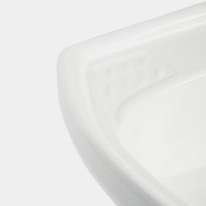 Lavabo de salle de bain de grande taille de la série Victoriya 830x500x600, lavabo ovale en céramique sur piédestal, articles sanitaires modernes de qualité supérieure - Product Image 3