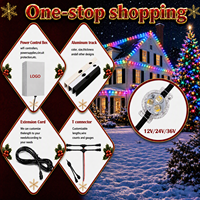 Luces de Navidad de 30 mm, 12 V, 24 V, 36 V, para Exteriores, Permanentes, con Piedras Preciosas, Resistentes al Agua IP68, RGBW, 3 LED, Luces Puntuales de Píxeles para el Hogar