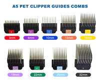 Tondeuse à cheveux durable en acier inoxydable 1.5mm 3mm 4.5mm pour animaux de compagnie Guide limite peigne accessoires de barbier universel A5 ensemble de protections de tondeuse
