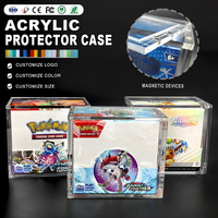 Boîte d'entraînement d'élite à couvercle magnétique moderne de haute qualité pour vitrine Pokemon ETB conception de protection en acrylique transparent