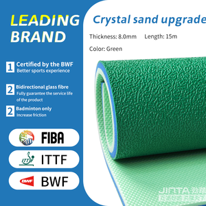 Produsen Lantai Vinyl Spons Olahraga PVC Anti-Selip Portabel untuk Dalam Ruangan, Gulungan Lantai Badminton BWF Grosir - Product Image 4