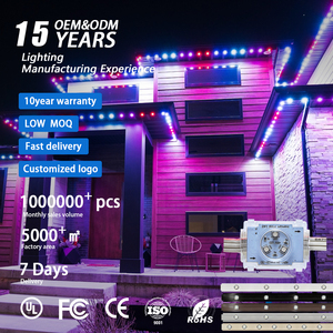 Lumières de Noël extérieures de qualité supérieure 48V à LED permanentes, 6 LED, contrôlées par application WiFi intelligente, IP68, lumière ponctuelle à pixels pour extérieur - Product Image 1