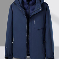 Veste d'extérieur 3-en-1 Premium pour Femme et Homme, Logo Personnalisé, Parka Technique Modulaire, Approvisionnement Unique, Imperméable, Alpinisme, Gym