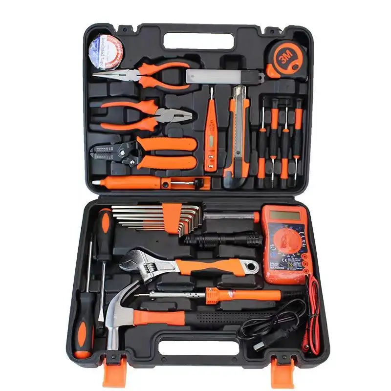 Caixa de ferramentas manuais Kit de ferramentas elétricas para uso doméstico Kit de reparo de telecomunicações
