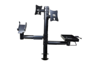 Support double écran pour comptoir, solution de montage sur poteau, support VESA, support de moniteur pour POS