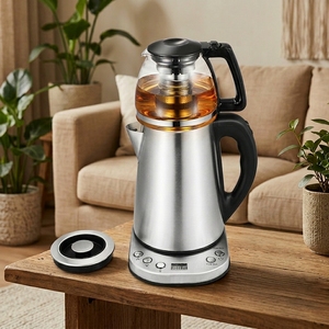 1.8 digitale popolare L vetro russo bollitore elettrico per l'acqua Samovar tè macchina per il caffè turco <span class=keywords><strong>teiera</strong></span> PY1808-WD <span class=keywords><strong>con</strong></span> <span class=keywords><strong>infusore</strong></span> - Product Image 1