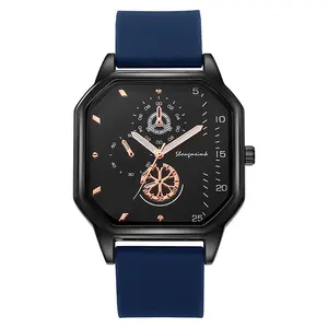 WJ-11314 Wholesale 2024 factory supplier cheap Men's Silicone strap watches custom logo quartz rubber watches