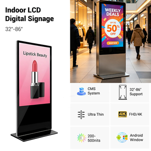 Infrared Touch LCD Commercial Electronic <b>Digital</b> Signage Vertical Totem Advertising Display - Product Image 3