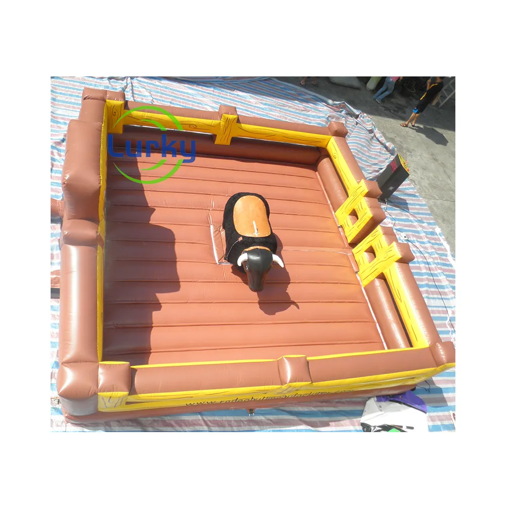 Venta caliente comercial Bouncer Jumper máquina de juego Rodeo paseo en Toro mecánico inflable para chico