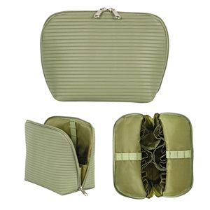 2026 New Quilted PU Material Modern Portable Cosmetic Bag Multi-functional Travel Storage Bag Waterproof Makeup - Product Image 1