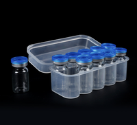 Boîte de rangement en plastique recyclé pour échantillons cosmétiques, emballage en plastique, boîte pour peptides