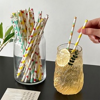 Pailles en papier biodégradables roses avec emballage personnalisé, pailles jetables pour fêtes, smoothies, boba tea, pailles mignonnes