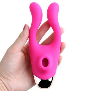 Mainan Seks 3 in 1 Gaya Baru Produk Dewasa Vibrator Penghisap Klitoris dan Puting untuk Wanita dan Pasangan - Product Image 6