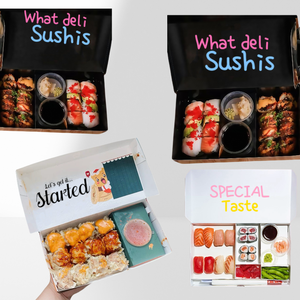 Caja de sushi frito personalizada para llevar Togo, rollo de arroz para llevar, contenedor dimsum sushis, embalaje, galletas alimentarias, caja Bento de papel - Product Image 1