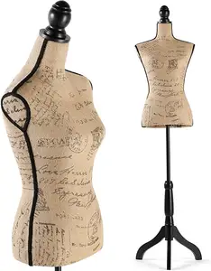 热卖女性人体模型躯干连衣裙黑色三脚架支架橱窗展示人体模型
