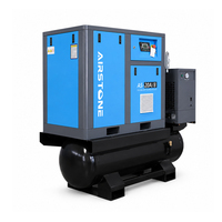 Compresor de Aire de Tornillo Integrado Airstone 15KW 20HP 8bar 10bar 220V 380V con Tanque de Aire y Secador Refrigerado, Listo para Entrega Inmediata