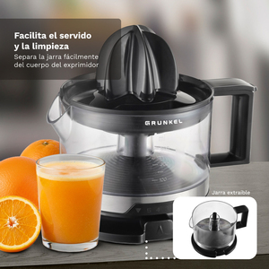 Spremiagrumi Grunkel 40W 5 velocità con spremiagrumi reversibile per la preparazione di succo d'arancia fresco - Product Image 4