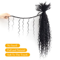 Penjualan langsung pabrik ANNA buatan tangan penuh kepang Boho penampilan alami mudah dipasang permanen 100% ekstensi kunci kepang rambut manusia