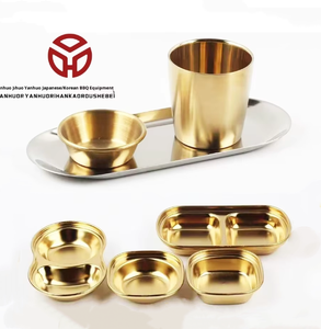 Ranhuo tấm nhúng BBQ Hàn Quốc Bộ đồ ăn bằng thép không gỉ tấm nhúng nhà bếp nhà hàng thương mại phụ kiện ăn uống gia đình - Product Image 1