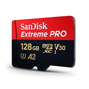 SanDisk Extreme Pro 170 MB/s זיכרון כרטיס 32GB 64GB 128GB 256GB מיקרו SD כרטיס A2 C10 u3 V30 SDXC UHS-I TF כרטיס עם מתאם