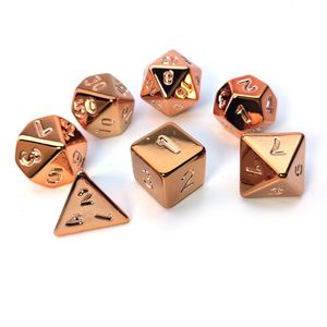 Dés polyédriques professionnels pour jeux de rôle D&D, en acrylique, avec placage électrolytique de couleurs et texture métallique, modèles D4 D8 D10 D12 D6 D20 - Product Image 4