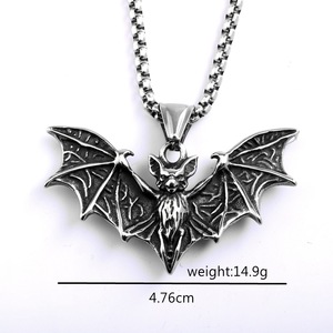 Yunnique-collar con colgante de murciélago de acero inoxidable, estilo gótico punk unisex, regalo, joyería, accesorio de moda - Product Image 5