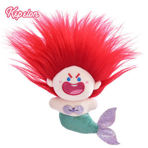 Peluche de Sirena Pequeña Versión Q de Kepelon, Muñeco de Peluche Supersuave de Seis Colores Relleno de Algodón PP para Celebraciones de Cumpleaños, Malla Increíble - Product Image 5