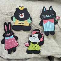Patchs brodés autocollants mignons en forme de chat, autocollants de chaton de dessin animé pour la décoration de vêtements, sacs à dos et chapeaux, en stock