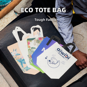 Sacs fourre-tout réutilisables Aiwibi en non-tissé de taille moyenne avec fermeture éclair et poignée supérieure pour les courses quotidiennes, les voyages, les cadeaux et l'utilisation en vente au détail - Product Image 2