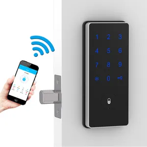 Serrure de porte automatique à pêne dormant par application TTLock, carte M1, mot de passe ou clé avec enregistrement/sortie logiciel Web informatique TTHotel