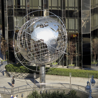 Décoration extérieure en jasluion, grande taille, métal 304 #, globe terrestre en acier inoxydable