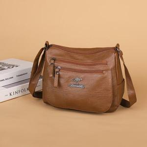 Bolsos Cruzados de Mensajero Unisex de Moda 2025, de Cuero PU, Simples, Sólidos, con Múltiples Bolsillos, Bolso de Mano Individual, Portátil, para Otoño y Verano - Product Image 4